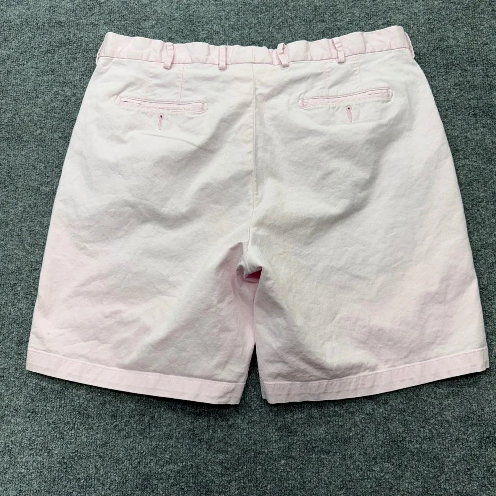 Peter Millar Crown Mens 38 Light Pink Flat Front Chino Shorts 9 Inch Inseam